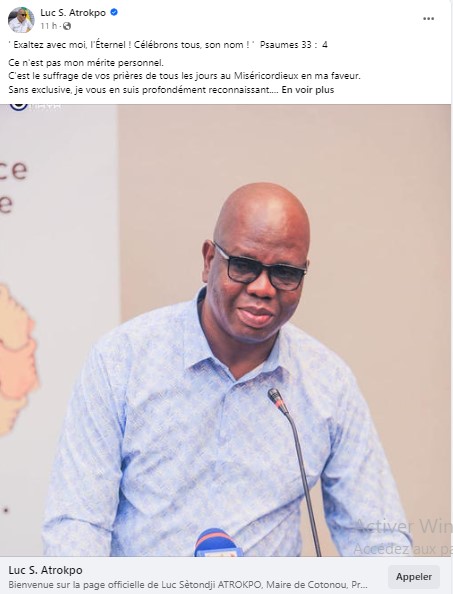 Bénin : Luc Atrokpo, maire de Cotonou brise le silence après son accident